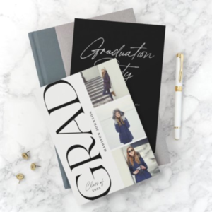Side Typography Graduation 2022 3 Photo Party Invitation